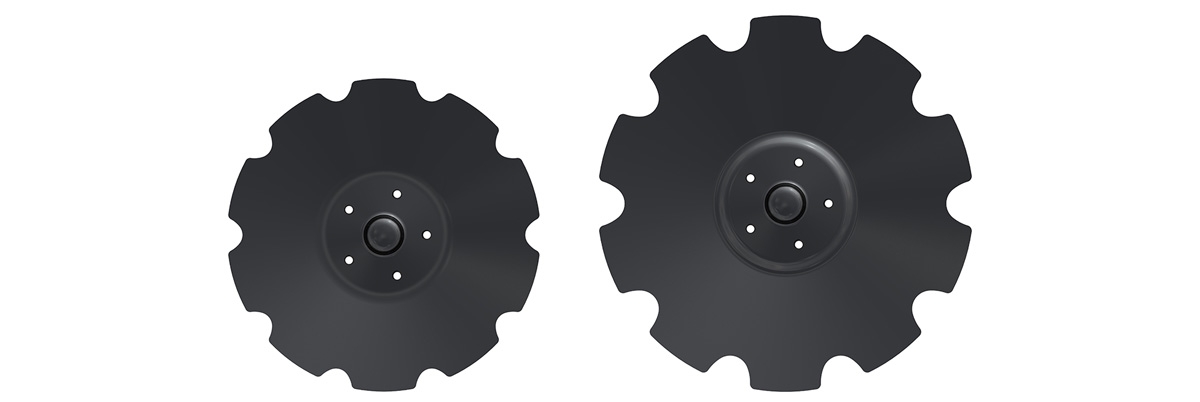 Discs allowing for increased working depth
